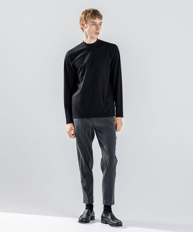 JOSEPH HOMME ハイゲージベアスムース　モックネック長袖Ｔシャツ ブラック系