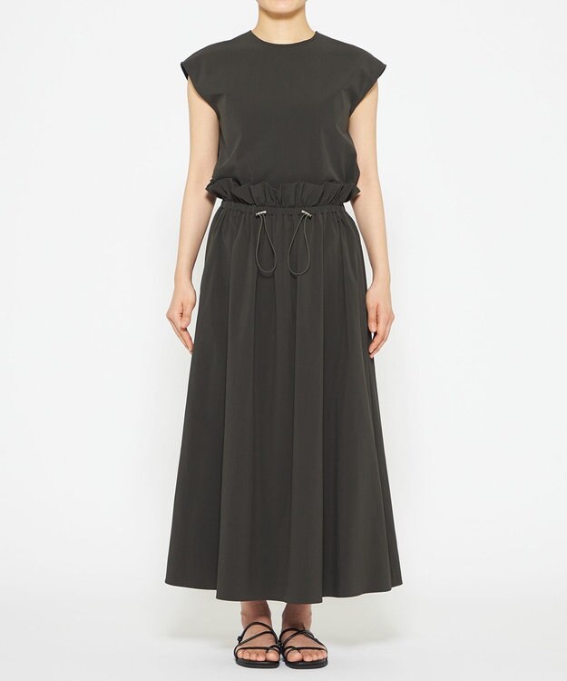 uncrave 【撥水・接触冷感・UVカット・洗濯機洗い可】マルチファンクションナイロン フレアスカート（uncrave STANDARD） スレートA