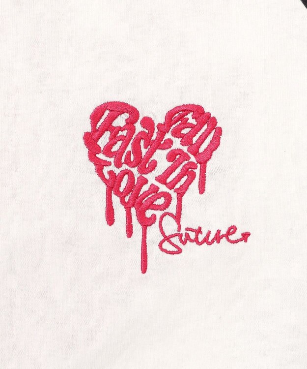 WEGO ラグランハートグラフィックT（LS） ホワイト