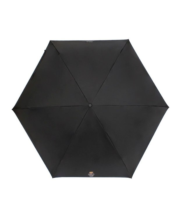 MOONBAT 【自動開閉】POLO RALPH LAUREN 遮光 晴雨兼用 折りたたみ日傘 無地 ポロベア ブラック