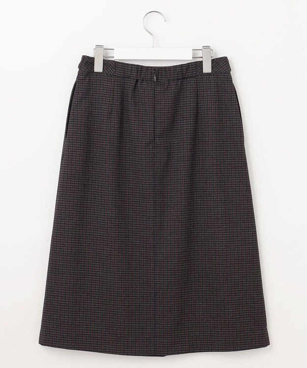 J.PRESS LADIES 【洗える】30/2 TR ドビー ガンクラブ ボックスプリーツ スカート グレー系3