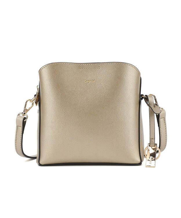 style code 【Ungrid/アングリッド】【WEB限定商品】キーリングチャーム付　ミニショルダーバッグ ゴールド