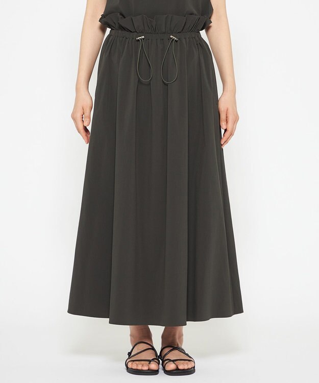 uncrave 【撥水・接触冷感・UVカット・洗濯機洗い可】マルチファンクションナイロン フレアスカート（uncrave STANDARD） スレートA