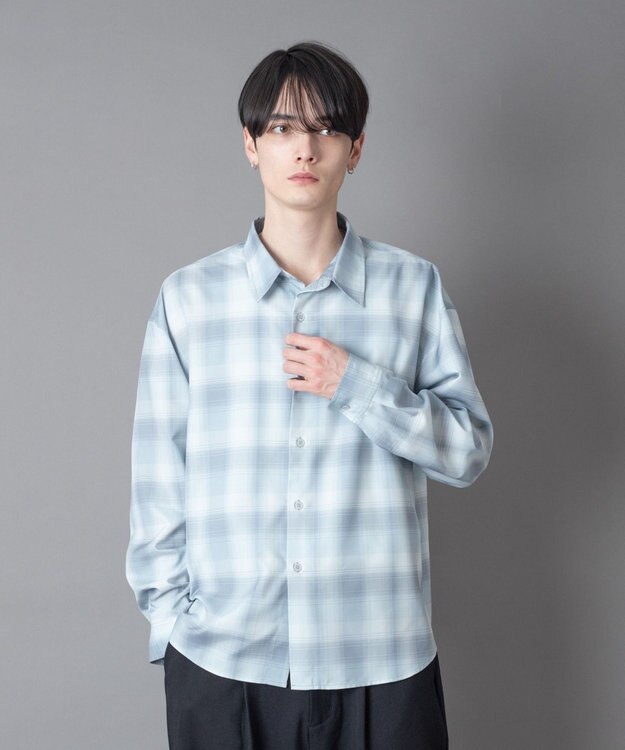 WEGO パターンルーズシャツ（LS） 柄2