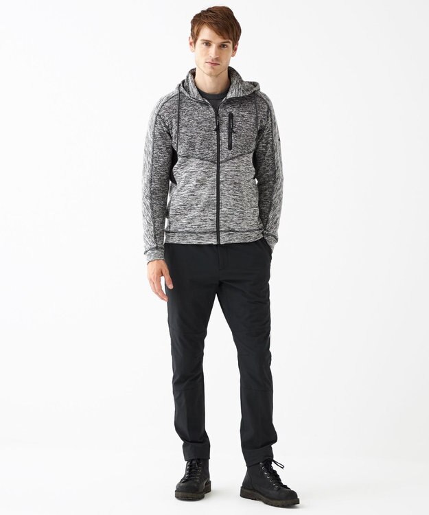 JOSEPH ABBOUD MOUNTAIN 【UNISEX】ランダムスラブリップ パーカー グレー系