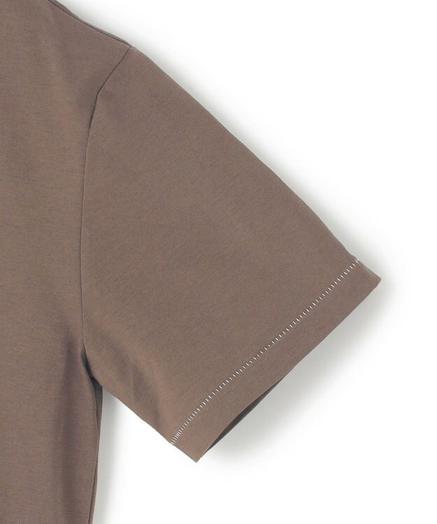 BEIGE， 【洗える】VERONICA / カラーステッチ半袖クルーネックＴシャツ Slate