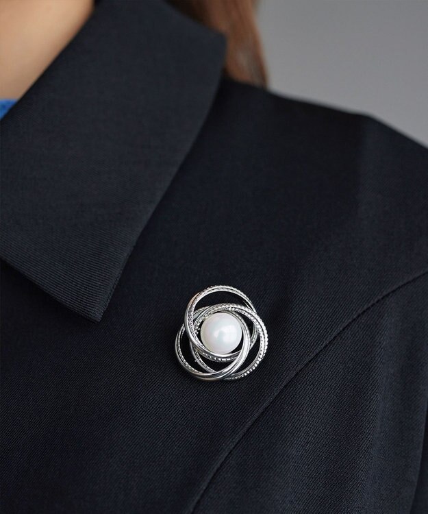 Tiaclasse サークルパールブローチ シルバー