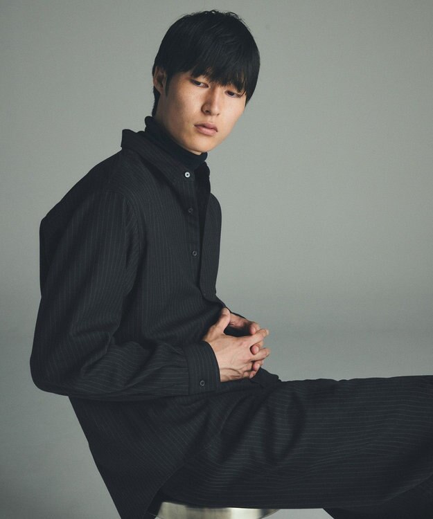 UNFILO MENS 【男女兼用】ソフトサーモ アンチピリングニット タートルネック ネイビー