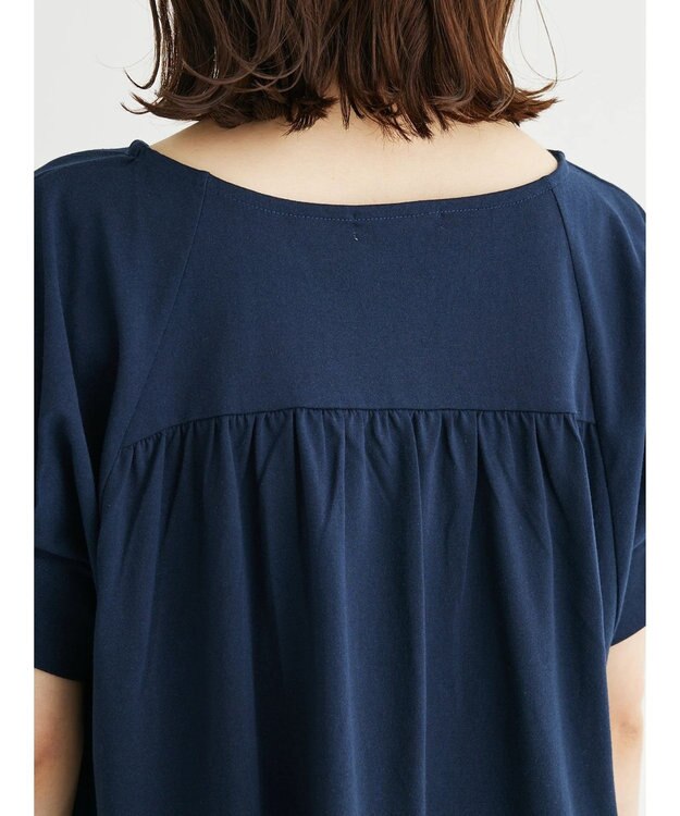 Green Parks 袖タックデザインカットチュニック Navy