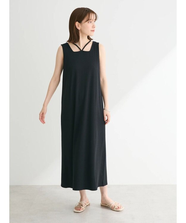 Green Parks ＳＥＴ２点ベスト＋マルチストラップワンピース Beige