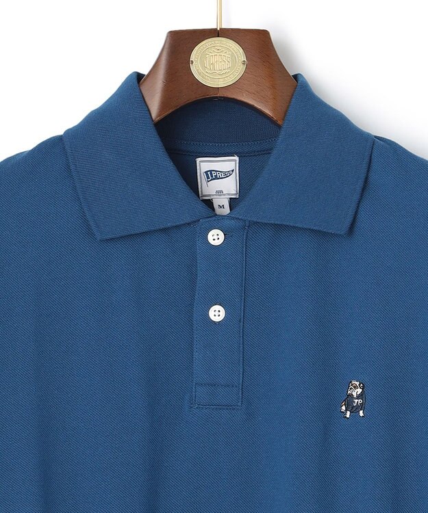 J.PRESS MEN 【Pennant Label】Garment Dyed Polo Shirt / Bulldog ダルブルー系