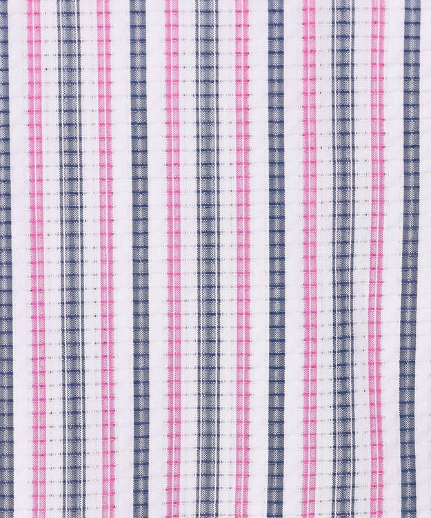 J.PRESS MEN 【Aero Weave】クールマックスサッカー ストライプ シャツ / B.D. ピンク系1