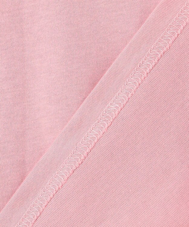 ANY KIDS 【綿100%】ひんやり フレンチスリーブ サガラ刺繡Tシャツ ピンク×ウサギ