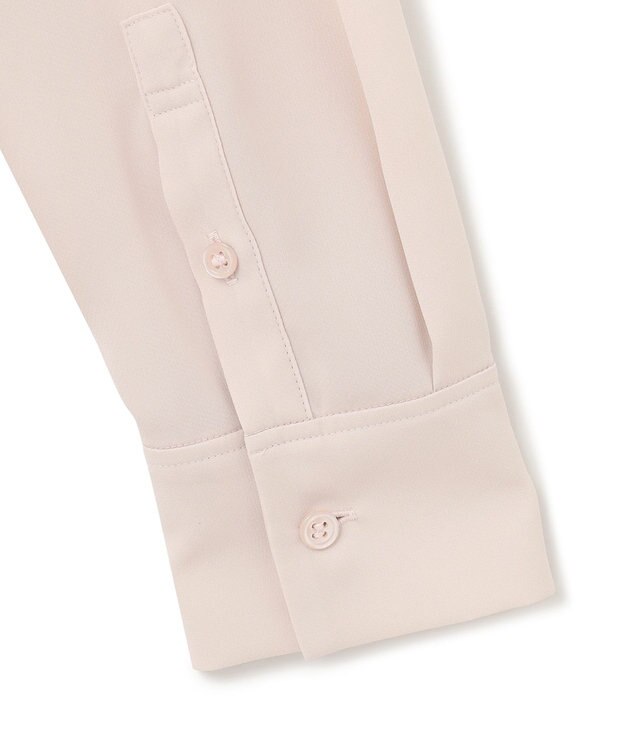 ICB 【人気のため新柄追加・洗える】Back Satin Amunzen キーネック長袖ブラウス ピンク系