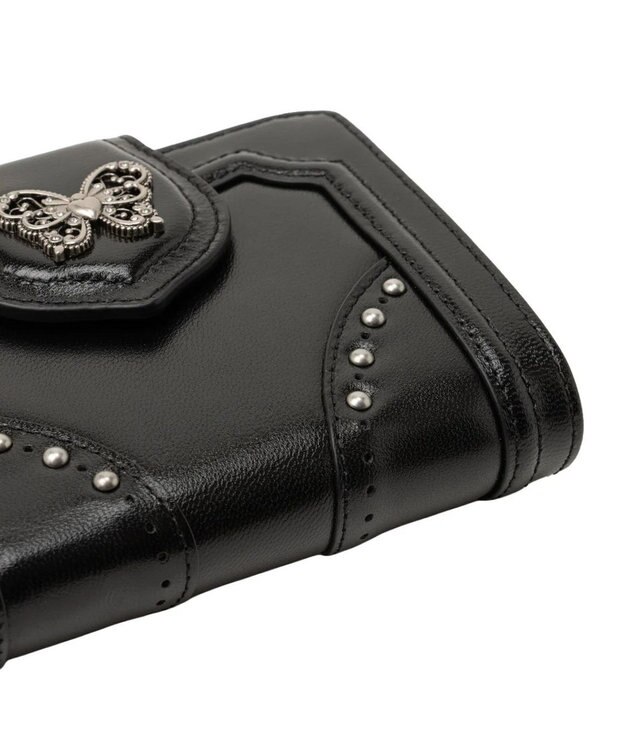 ANNA SUI ナーシャ 口金二つ折り財布 クロ