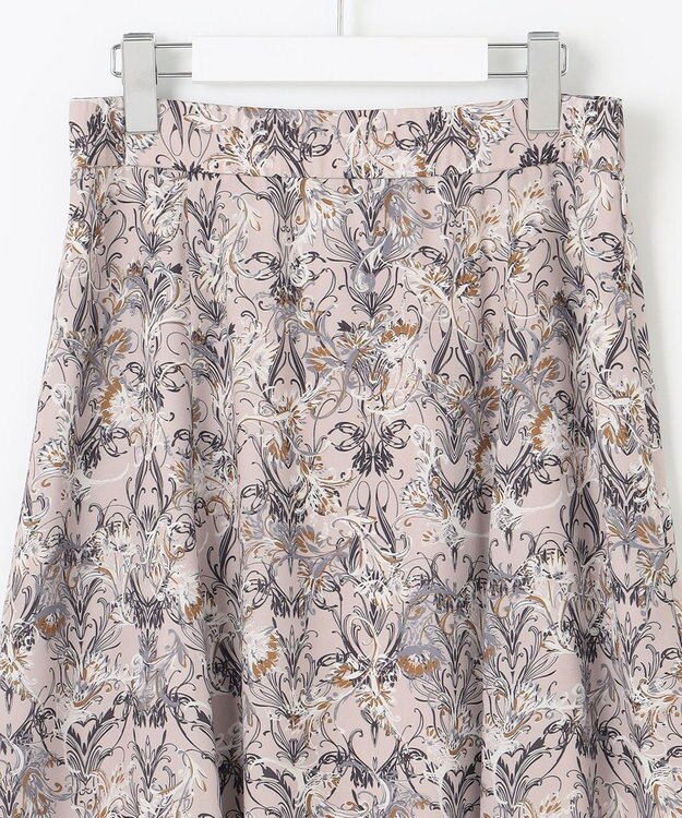 自由区 L 【洗える】バロックプリント スカート ローズ系5