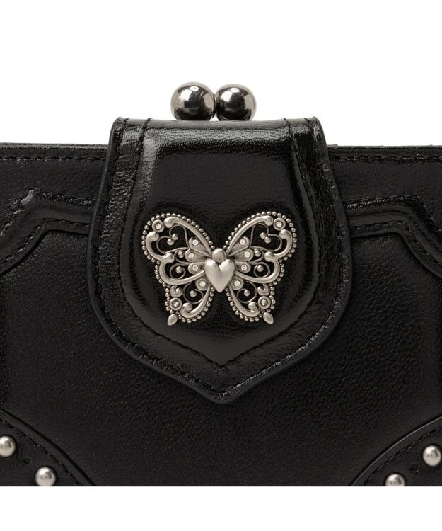 ANNA SUI ナーシャ 口金二つ折り財布 クロ