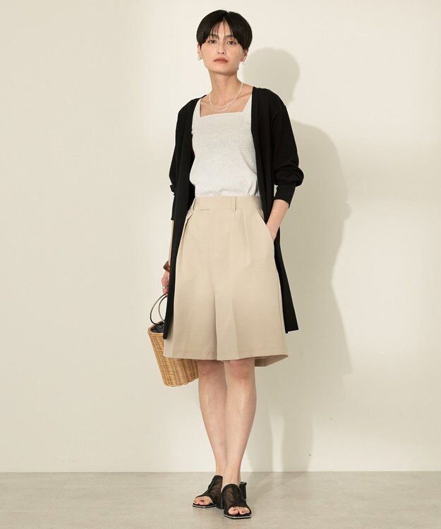 AMERICAN HOLIC ウォッシャブルVネックロングカーディガン Black