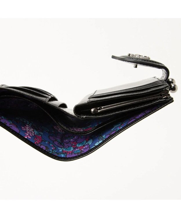 ANNA SUI ナーシャ 口金二つ折り財布 クロ