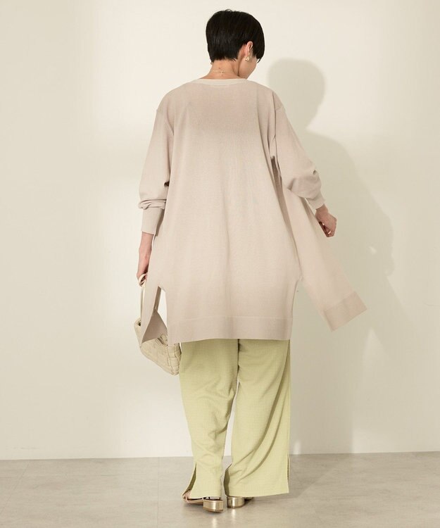 AMERICAN HOLIC ウォッシャブルVネックロングカーディガン Light Beige