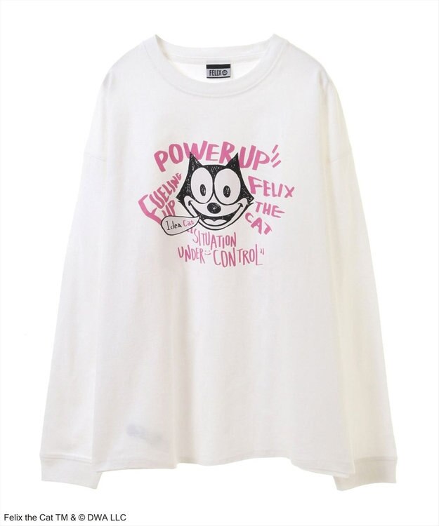 Green Parks ■ＦＥＬＩＸ　フェイスロゴｐｔ　ロンＴＥＥ White