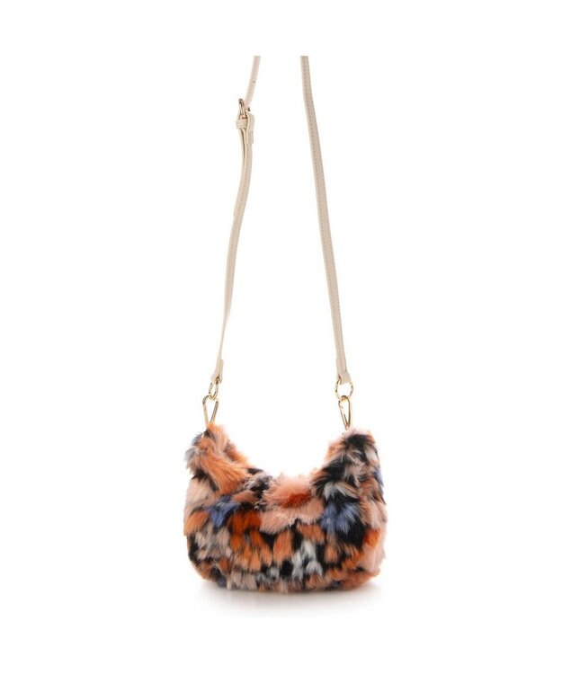 UNBILLION カシュカシュ cachecache / 花柄エコファーチェーンショルダー ピンク