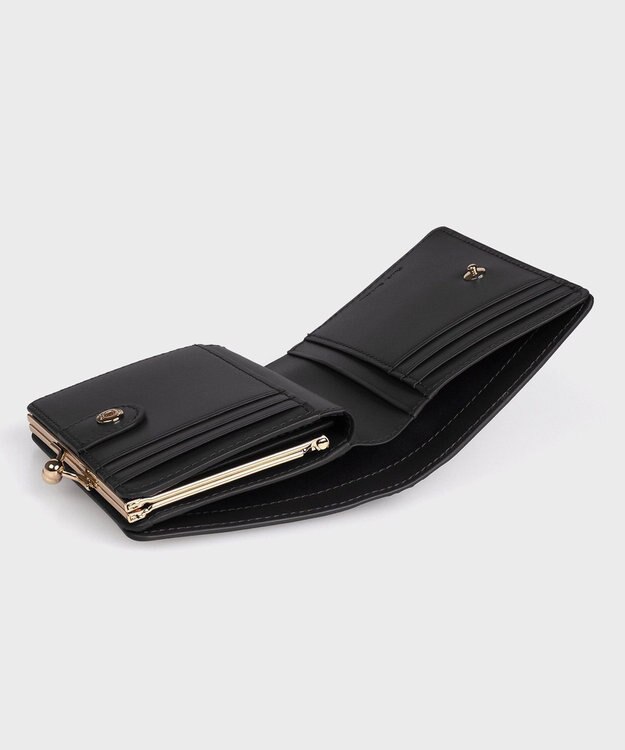 Paul Smith マーケトリースワールラビット がま口2つ折り財布 ブラック