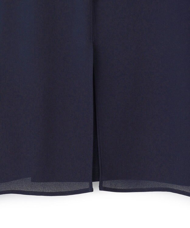 BEIGE， 【WEB限定・洗える】MELISSA / バックシフォンスキッパー半袖トップス Navy