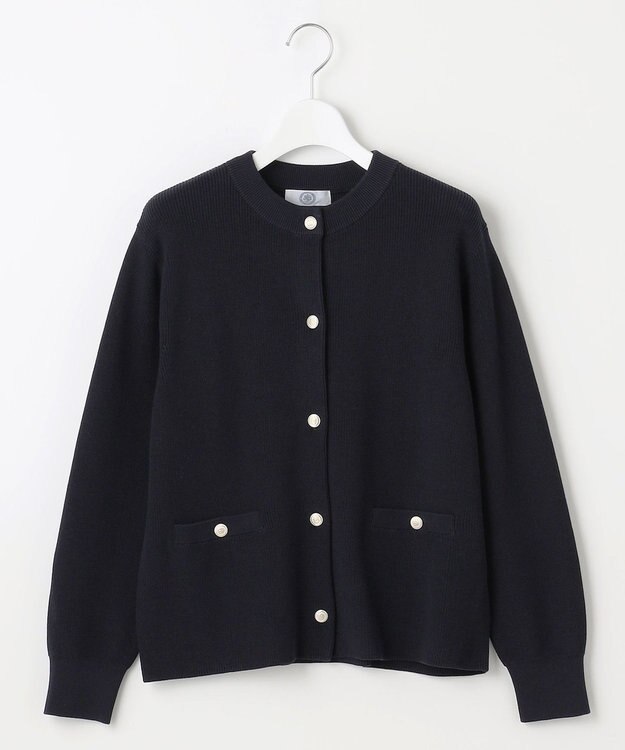 J.PRESS LADIES 【洗える】ORGANIC GASS COTTON クルーネック アウター ネイビー系