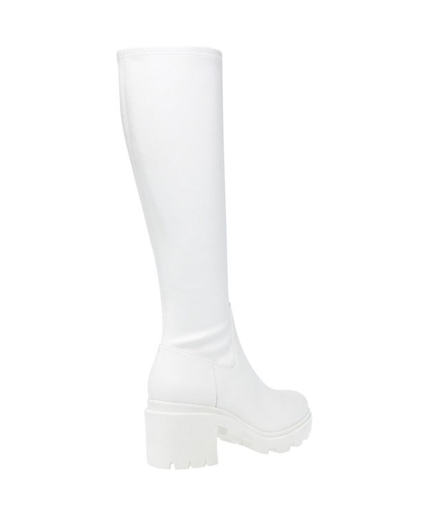 STEVE MADDEN ABERDEEN ストレッチロングブーツ ホワイト