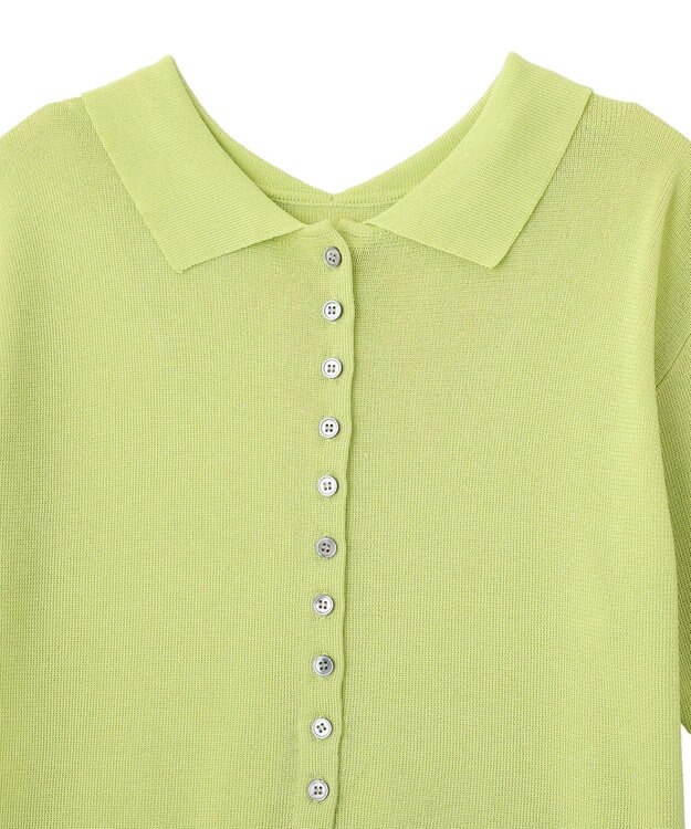 earth music&ecology 前後2WAYポロニット Light Green
