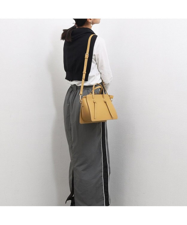 UNBILLION カシュカシュ cachecache / 結びハンドルバンドバッグ マスタード