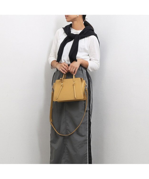 UNBILLION カシュカシュ cachecache / 結びハンドルバンドバッグ マスタード