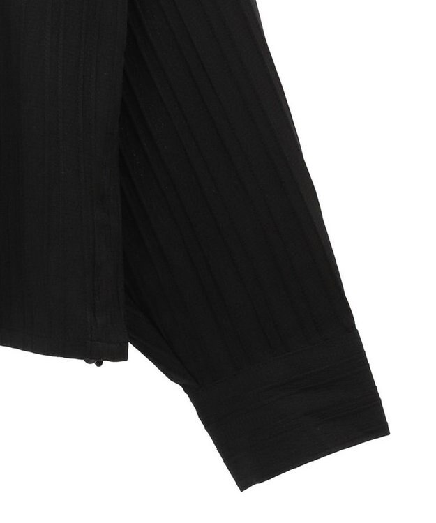 Green Parks サイドドロストショート丈シャツ（無地） Black