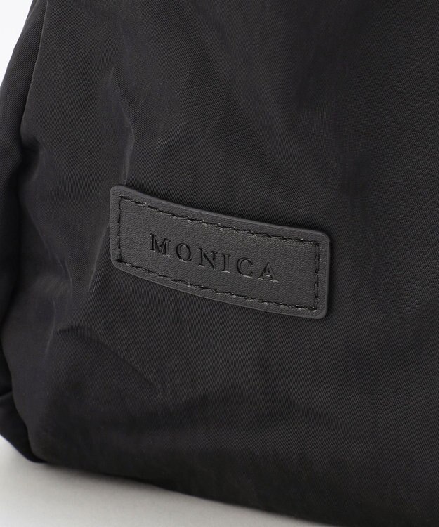 LA BAGAGERIE 【MONICA】サイドギャザー2WAYトートバッグ Mサイズ ブラック