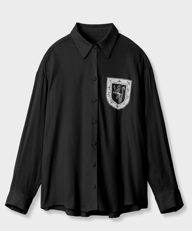 GRACE CONTINENTAL ダブルジョーゼットシャツ ブラック