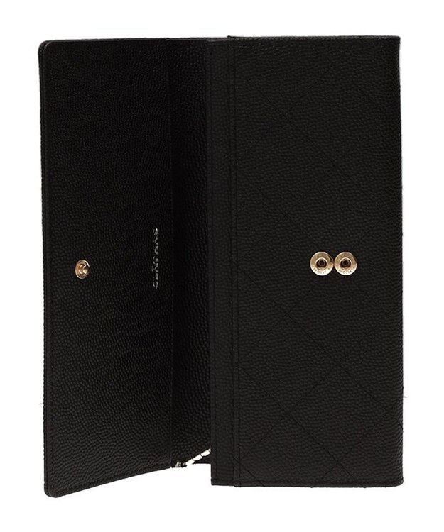 CLATHAS ベール 被せ長財布 ブラック