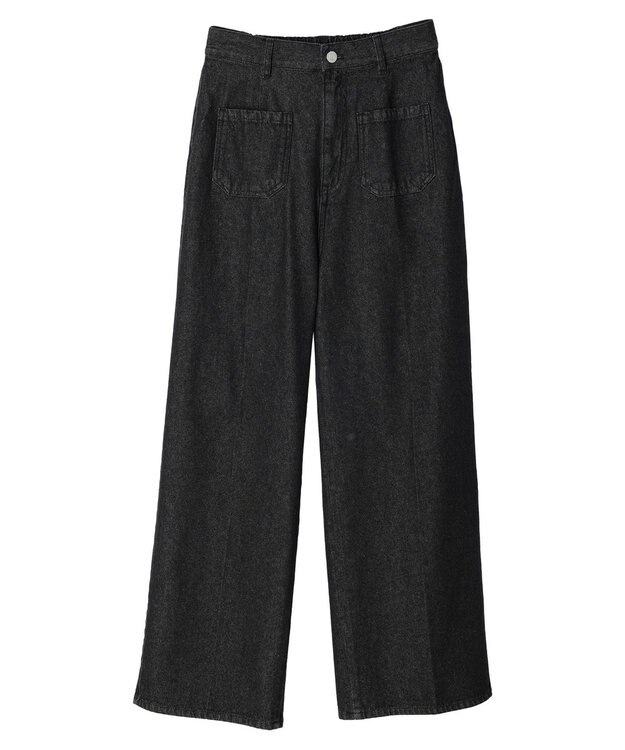 Green Parks ・ＥＬＥＮＣＡＲＥ　ＤＵＥ　デニムワイドパンツ Black