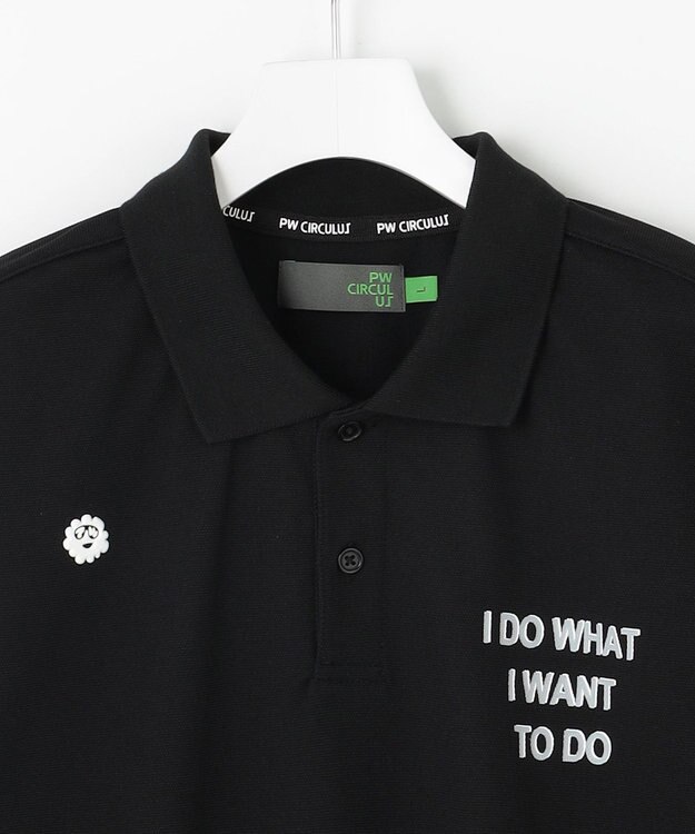 PW CIRCULUS 【UV遮蔽率90% UVカット / 速乾 / ストレッチ】【MEN】NEW ベーシックポロ ゴルフ ブラック系