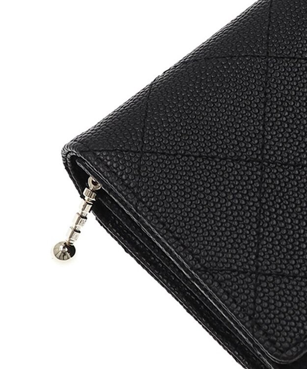 CLATHAS ベール 被せ長財布 ブラック