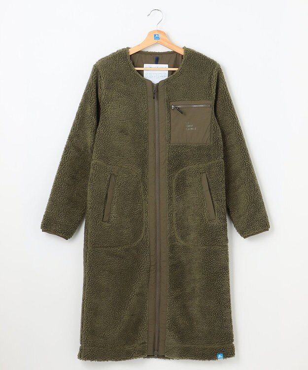 SHARE PARK LADIES 【LADIES】ボアフリースロングカーディガン オリーブ