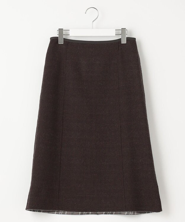 J.PRESS LADIES ミルドウールリバーチェック スカート ブラウン系3