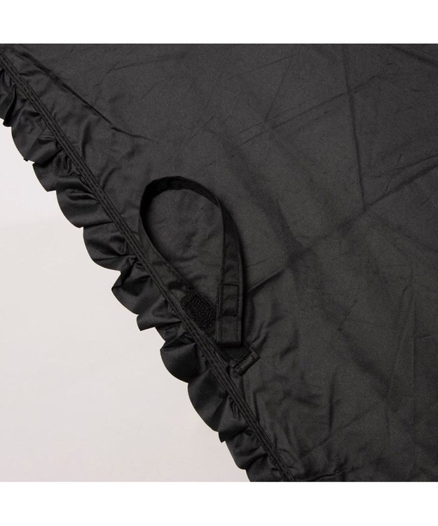 UNBILLION カシュネ cachenez / PUヒートカットフリル3段折りたたみ傘 ブラック