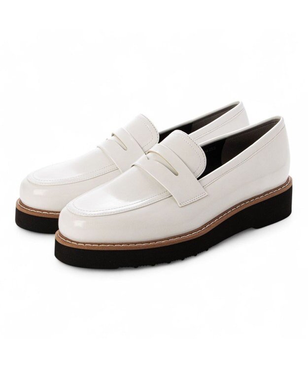 MODE ET JACOMO <carino>【レイン対応】【2WAY】厚底タッセルローファー ホワイト