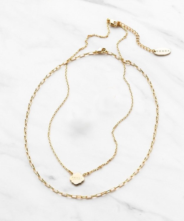 TOCCA LOGO CLOVER LAYERED NECKLACE ネックレス ゴールド系