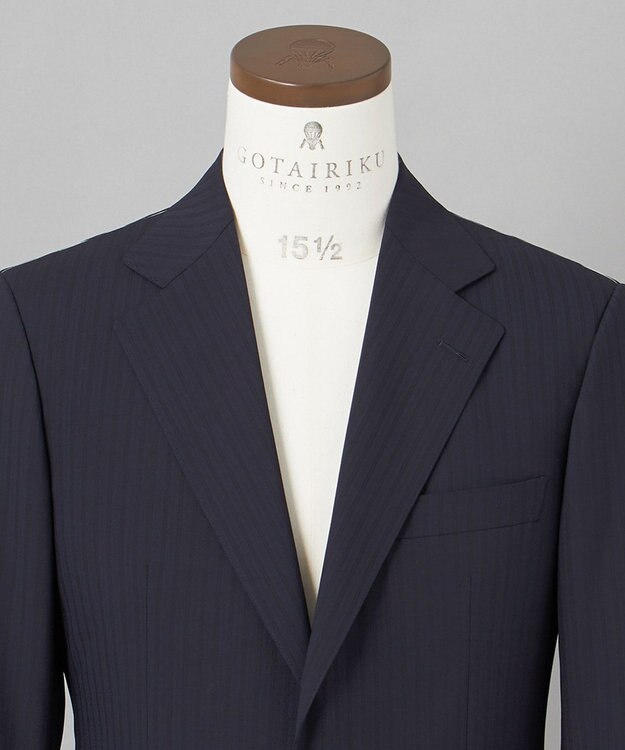 GOTAIRIKU 【御幸毛織】 WOOL×SOLOTEX ストレッチスーツ（平織/ネイビー） ネイビー系1