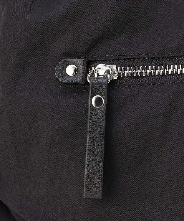 LA BAGAGERIE 【MONICA】サイドギャザー2WAYトートバッグ Mサイズ ブラック