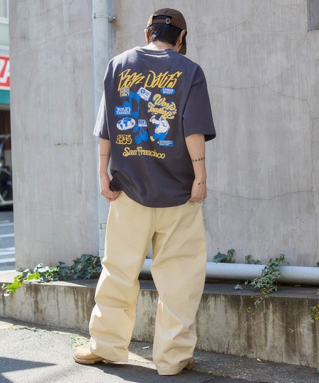 WEGO 【SMLサイズ展開】別注BENDAVISグラフィックT（SS） ブラック中濃色