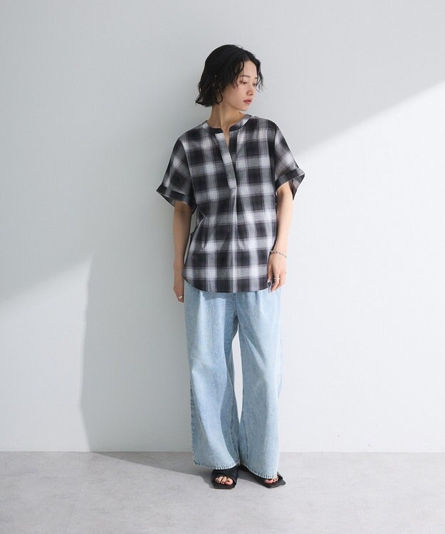 Green Parks ライトデニムワイドパンツ Indigo