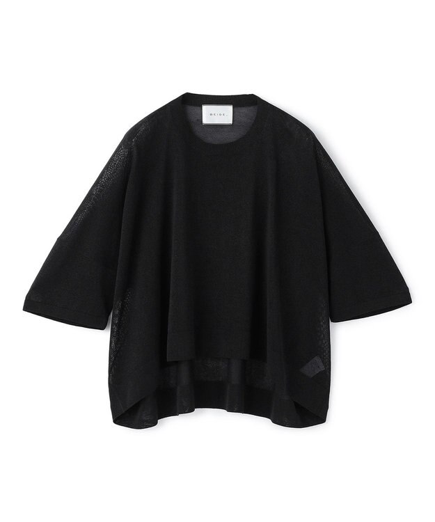 BEIGE， YOOPER / ドライタッチ シアーニット Black